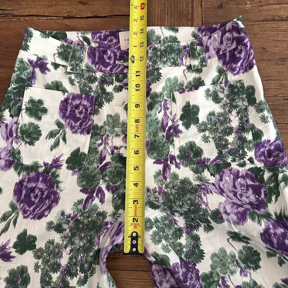 Sézane Chuck trousers in Maxi fleur violette, size 40, pre-owned - Picture 11 of 12